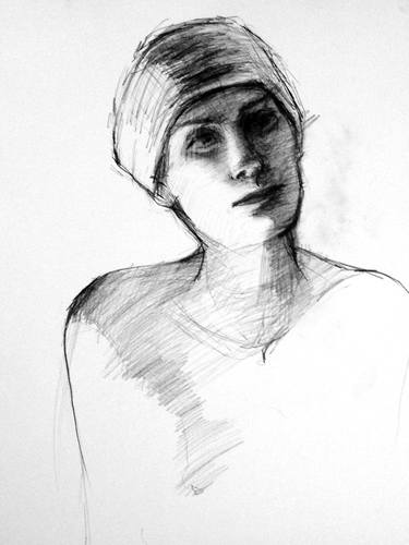 Original Figurative Portrait Drawings by hiromi oikawa