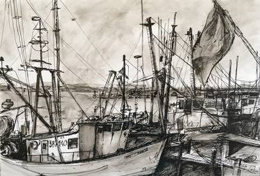Print of Ship Drawings by cezar ferdinand lungu