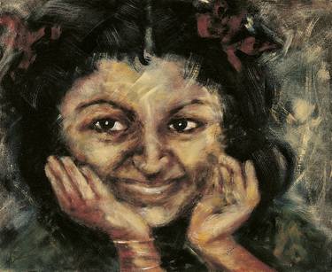 Smiling girl, Kerala, India thumb