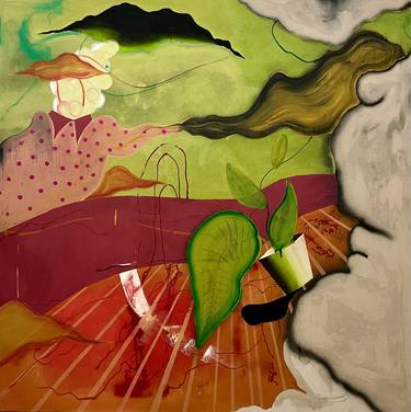 Original Surrealism Landscape Painting by Marton Bende