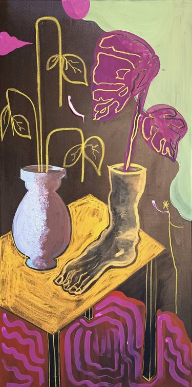 Original Expressionism Still Life Paintings by Marton Bende