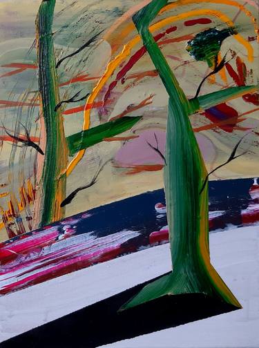 Print of Expressionism Nature Paintings by Marton Bende