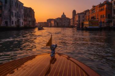 Venice Sunset - Riding Boat at Sundown Haze thumb
