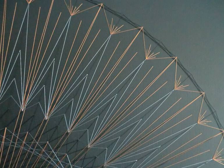 Original Abstract Geometric Mixed Media by Julio Campos