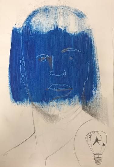 Saatchi Art Artist David Dyett; Drawing, “Feeling Blue” #art