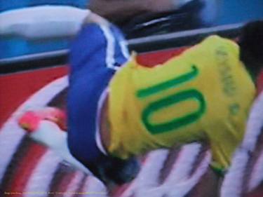 Image of an Image, 2014 Football World Cup, Brazil - Croatia 3-1, Neymar in and on the Air thumb