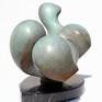 Bronze figure on a black marble base  inspired by the cloud formations in Carrara Italy