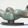 Bronze figure on a black marble base  inspired by the cloud formations in Carrara Italy