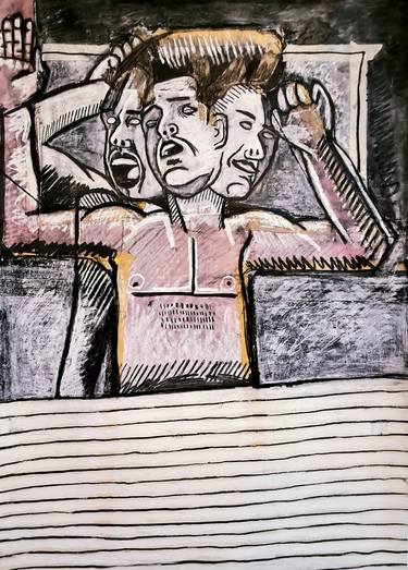 Original Abstract Expressionism Body Drawings by Przemysław Pastor