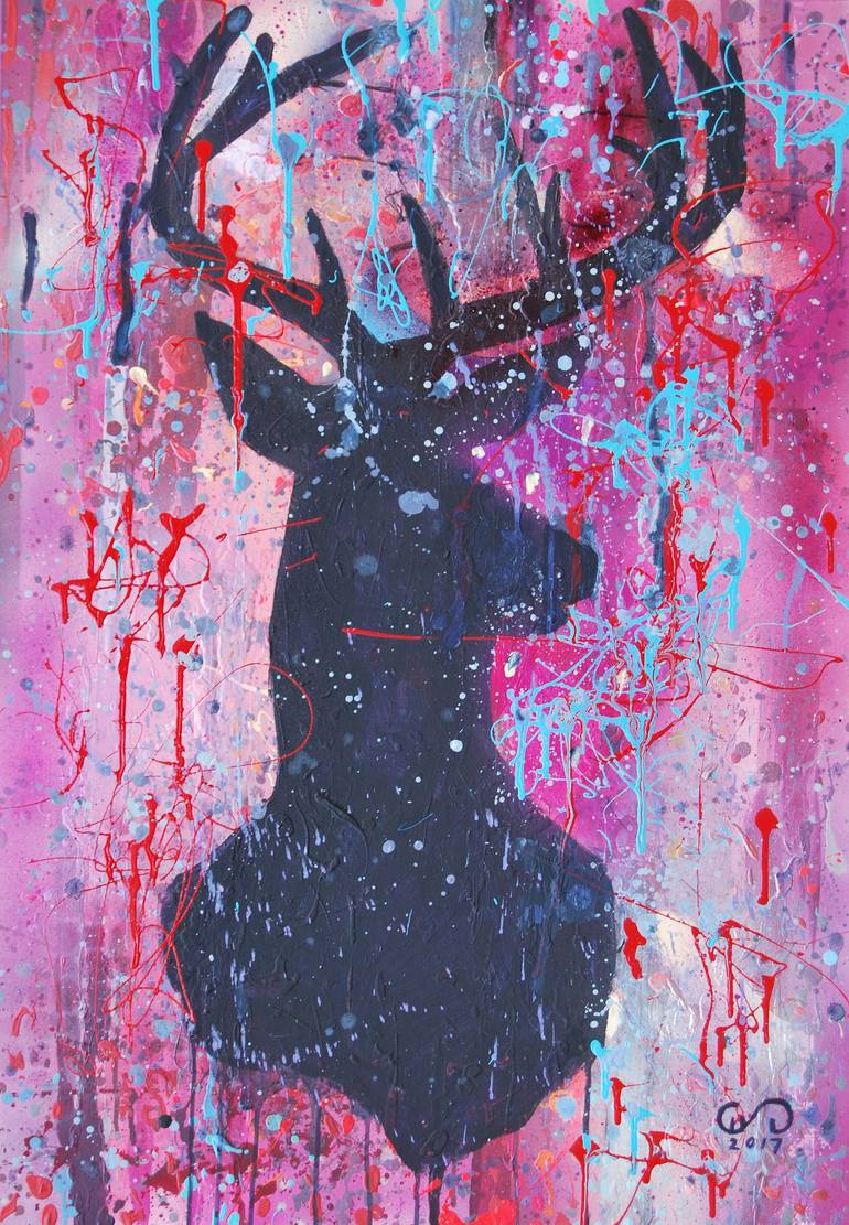 Original Abstract Painting by Emilia Gasienica-setlak | Abstract Art on Canvas | Persona non grata
