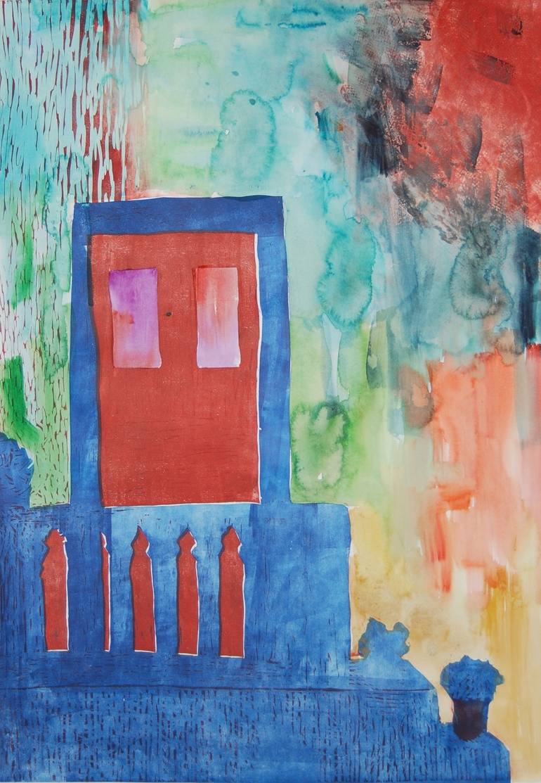 Original Landscape Painting by Emilia Gasienica-setlak | Abstract Expressionism Art on Paper | Elinkas Door