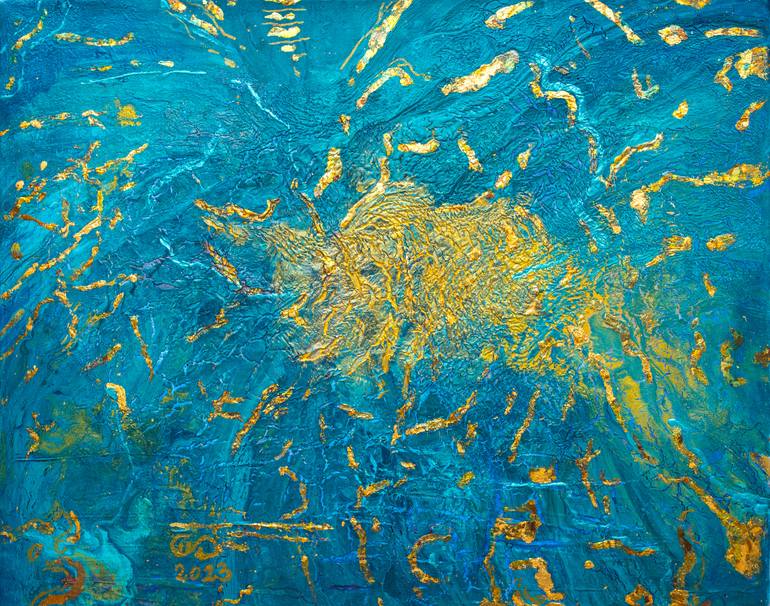 Original Abstract Painting by Emilia Gasienica-setlak | Abstract Art on Canvas | turquoise