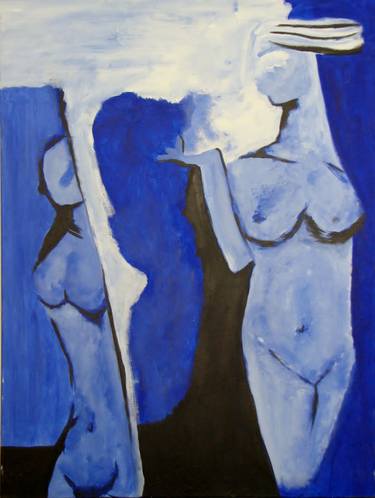 Original Expressionism Nude Paintings by Sunil Abraham