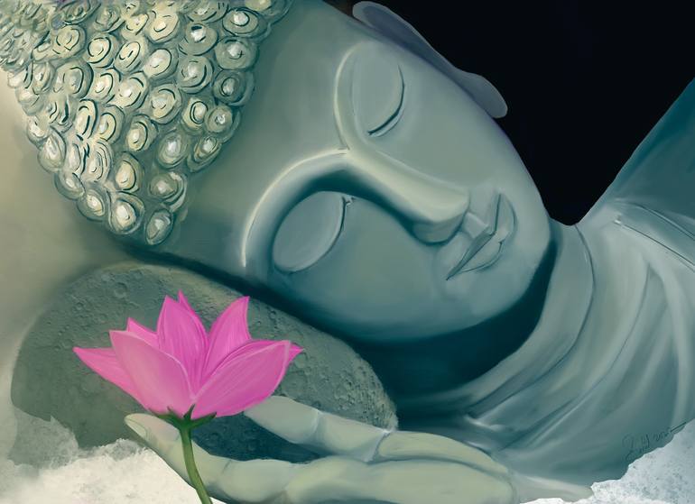 Sleeping Buddha (Interactive Artwork in Augmented Reality) Mixed Media by  Sunil Abraham | Saatchi Art