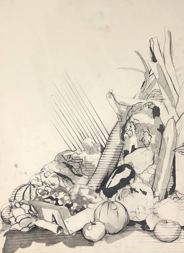 Original Botanic Drawing by Snow Veret