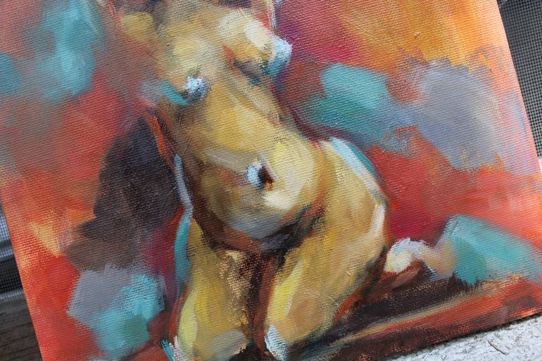 Original Figurative Nude Painting by Vladislava Colic