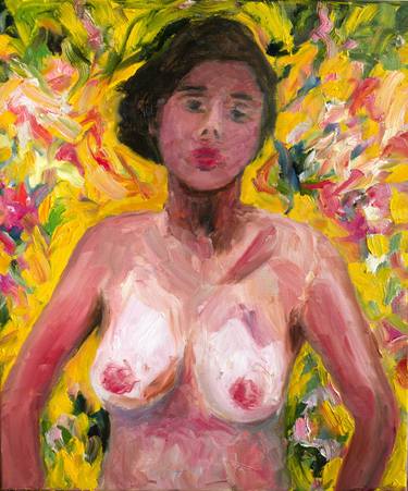 Original Expressionism Nude Painting by Vladimir Kryloff