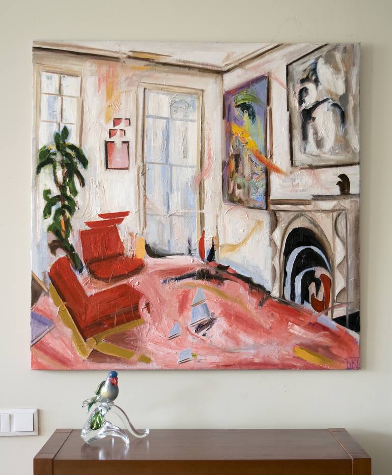 Original Expressionism Interiors Painting by Vladimir Kryloff