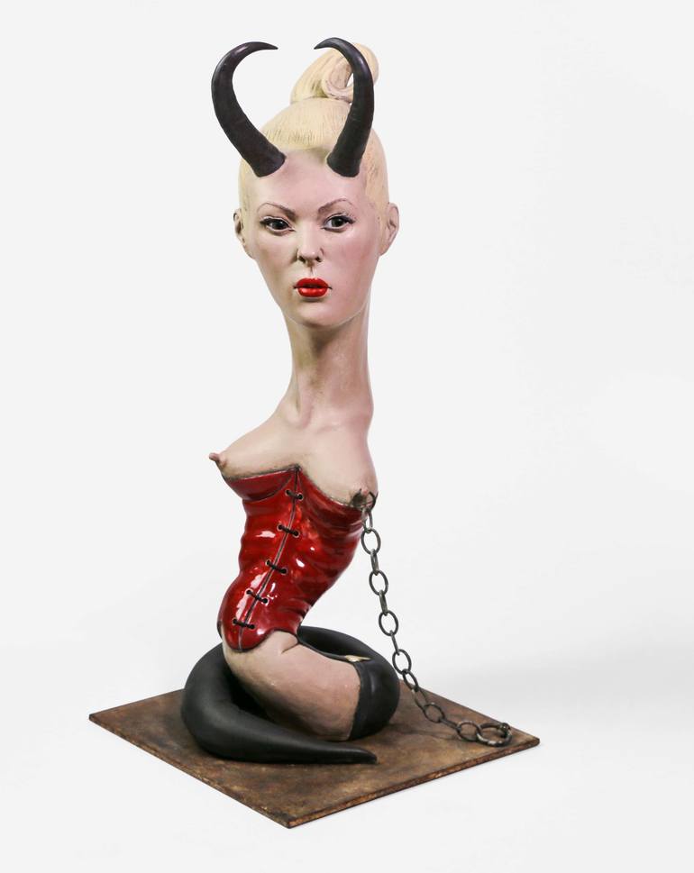 Original Figurative Fantasy Sculpture by Julia Hanzl