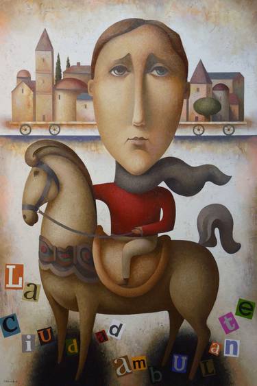 Original Horse Painting by Arnaudon Art