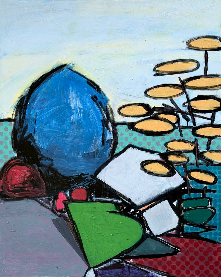 Original Nature Painting by David Trowbridge | Fauvism Art on Wood | Around The Block