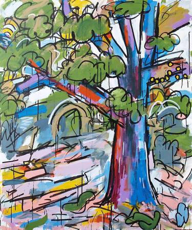 Print of Abstract Expressionism Tree Paintings by David Trowbridge