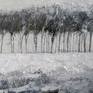 This painting was inspired by the winter day. The view was very white, full of snow  and only whiteness around.