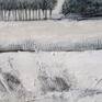 This painting was inspired by the winter day. The view was very white, full of snow  and only whiteness around.