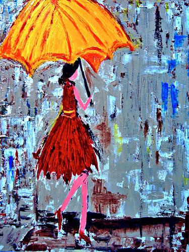 O-Lady Walking in the Rain thumb