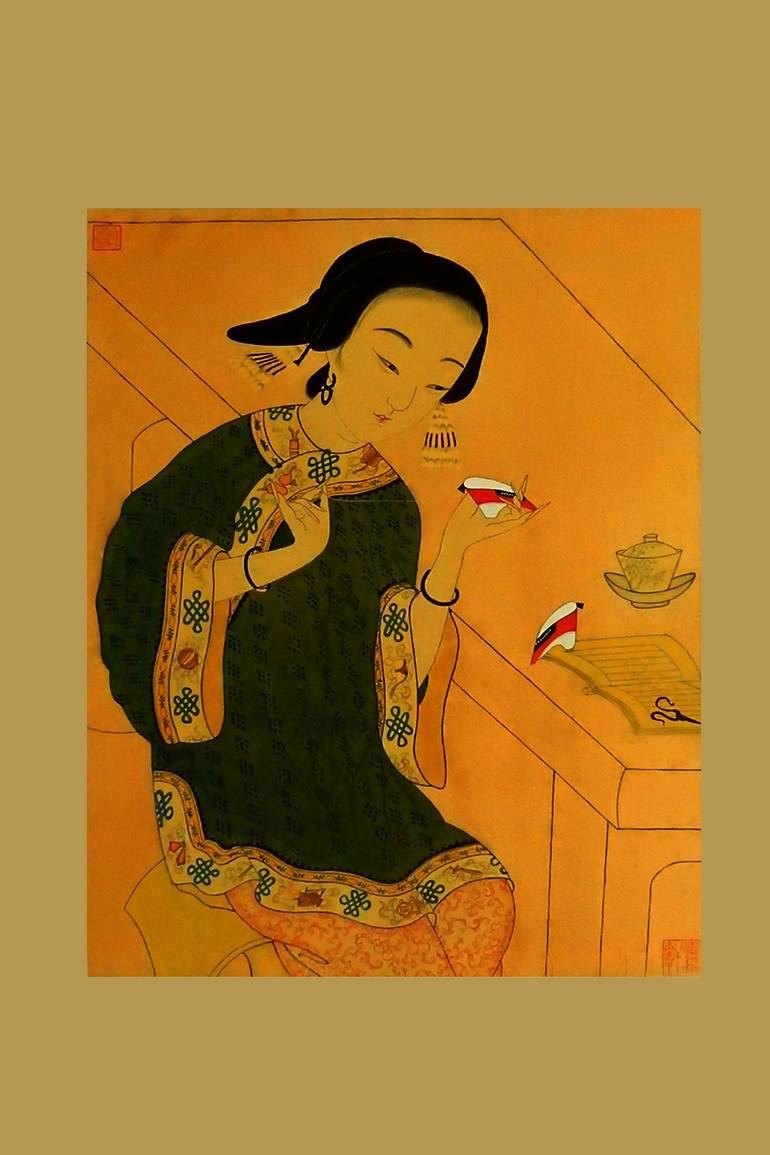 Original Women Painting by Clement Tsang