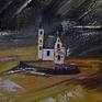 I painted to artwork base on the photo I was taken during my stay at Canada.  It is so surprise that there is a lonely church built the slope of the high mountain.

This is an oil on Canvas mounted on wooden rack.