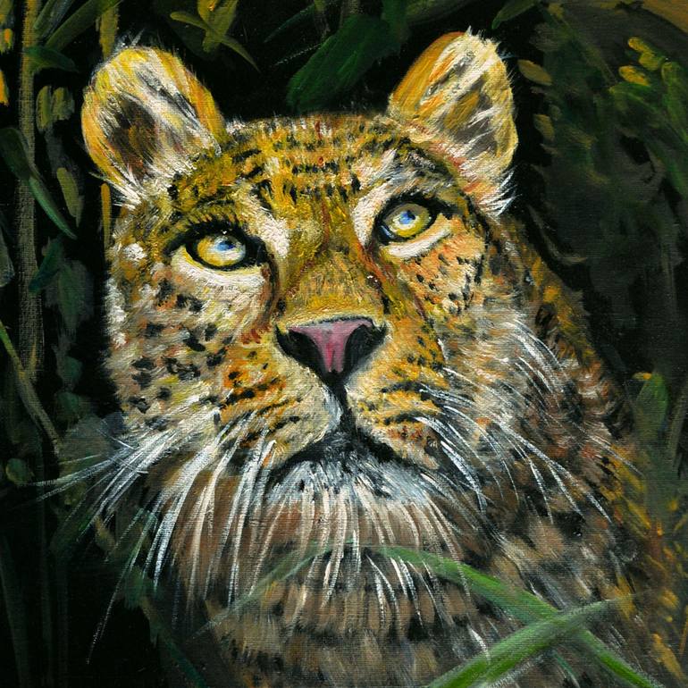 Original Realism Animal Painting by Clement Tsang