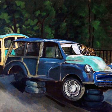 Print of Realism Automobile Paintings by Clement Tsang