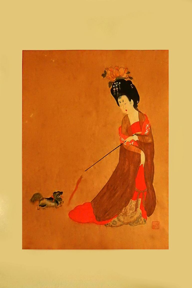 Original Figurative Women Painting by Clement Tsang