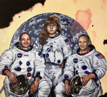Original Figurative Outer Space Paintings by Moritz Albert