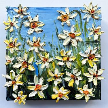 Original Abstract Floral Paintings by Lisa Elley