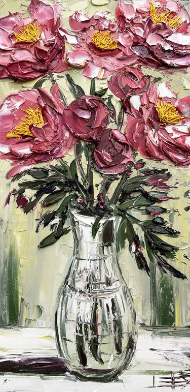 Original Abstract Expressionism Floral Paintings by Lisa Elley