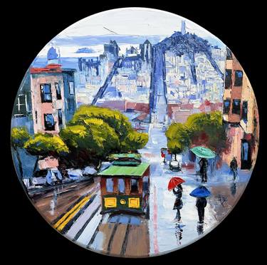 Original Contemporary Cities Paintings by Lisa Elley