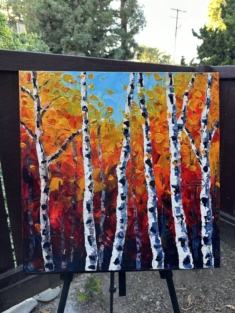 Original Contemporary Tree Painting by Lisa Elley