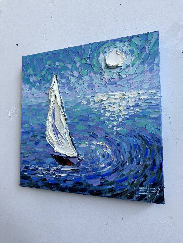 Original Boat Painting by Lisa Elley