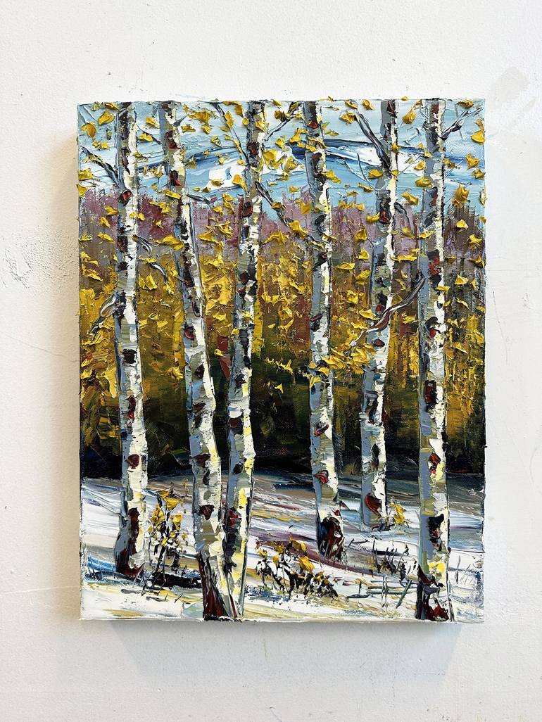 Original Fine Art Tree Painting by Lisa Elley