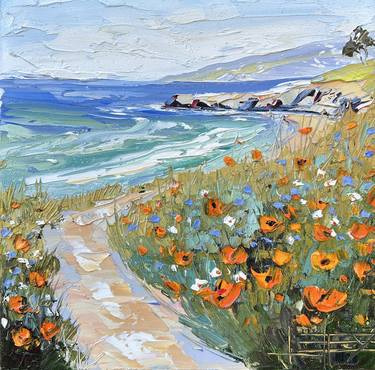 Original Impressionism Beach Paintings by Lisa Elley