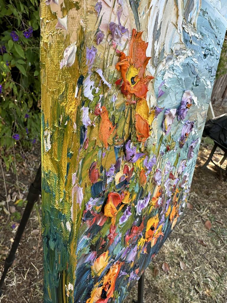 Original Abstract Beach Painting by Lisa Elley