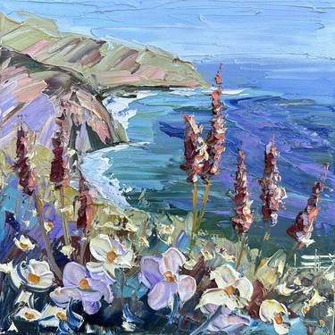 Original Abstract Beach Paintings by Lisa Elley