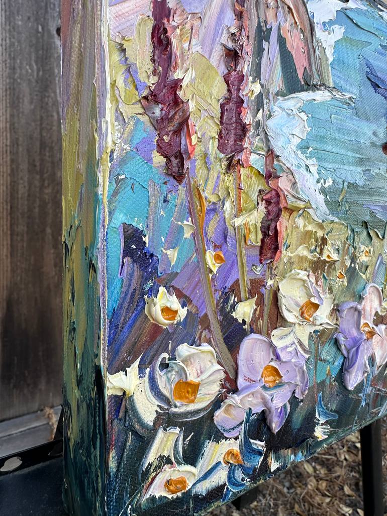 Original Abstract Beach Painting by Lisa Elley