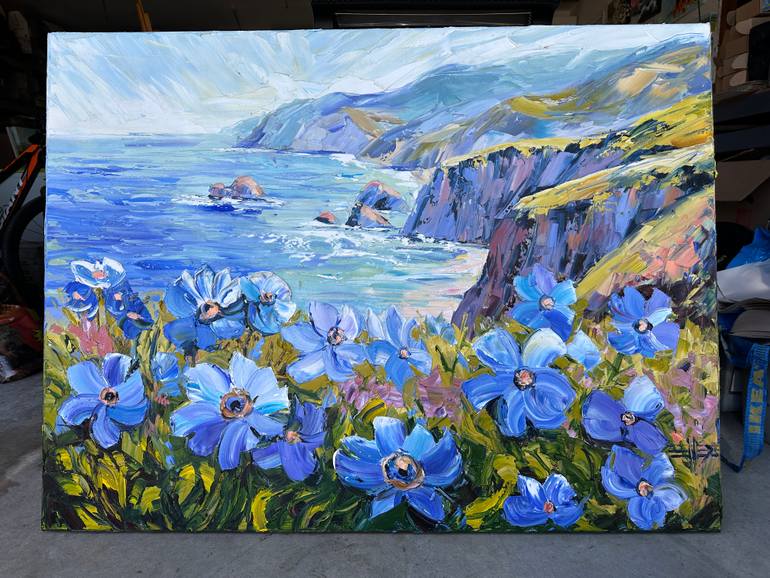 Original Abstract Landscape Painting by Lisa Elley