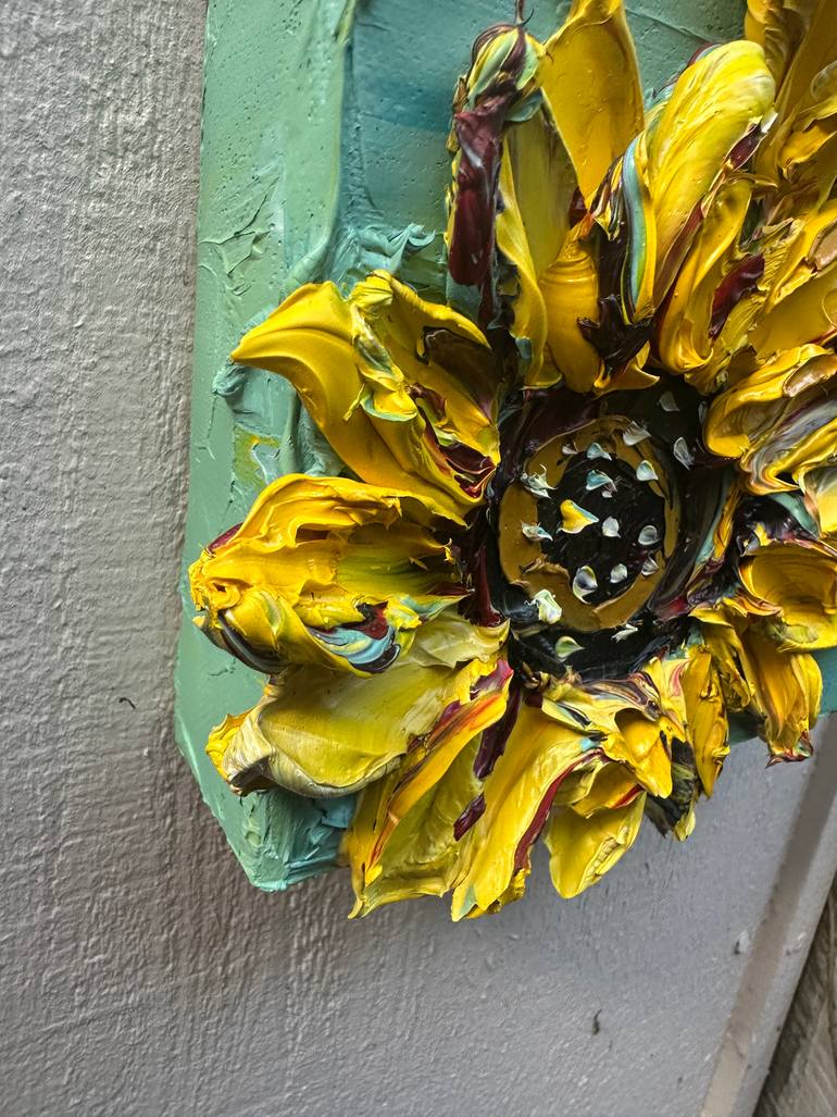 Original Abstract Expressionism Floral Painting by Lisa Elley
