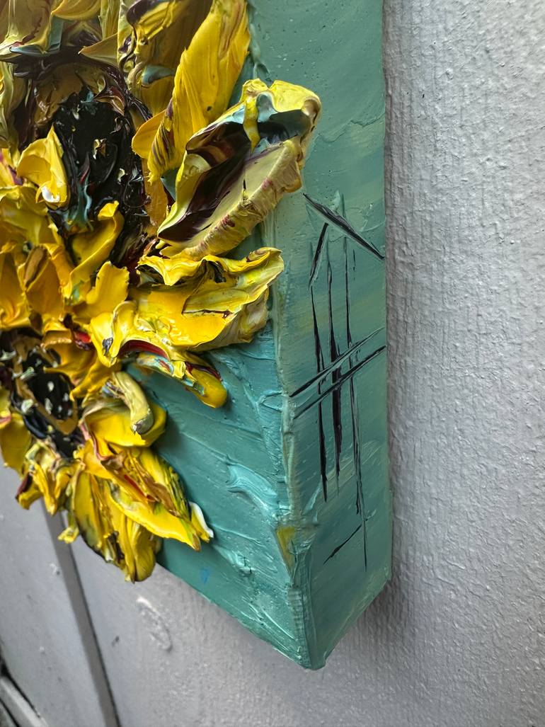 Original Abstract Expressionism Floral Painting by Lisa Elley