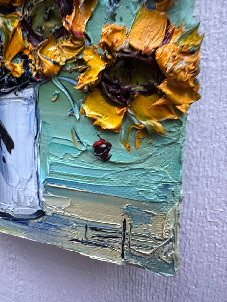 Original Abstract Floral Painting by Lisa Elley