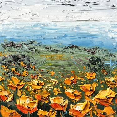 Original Impressionism Beach Painting by Lisa Elley
